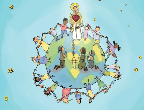 One Million Children Praying the Rosary — 2026 illustration
